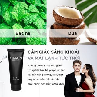 Gel rửa mặt nam 2 in 1 SIRMEN Europe Gentlemen 100g chiết xuất cao cấp công nghệ tiên tiến