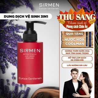 [Che tên] Dung dịch vệ sinh nam 3 in 1 SIRMEN Europe Gentlemen hương nước hoa châu Âu nam tính 100g chiết xuất tự nhiên công nghệ EU-Nano