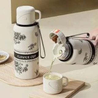 BGN Bình Giữ Nhiệt Kèm 2 Cốc Flower Cup 600ml ( THÙNG 50C )