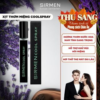 Xịt thơm miệng SIRMEN Europe Mint Cool Spray vị bạc hà thơm mát tự nhiên, khử mùi hôi miệng, thơm kéo dài, công nghệ tiên tiến chai 10ml