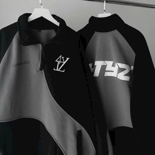 Áo khoác hoodie nam nữ dày dặn phối màu 4TYZ from rộng cá tính