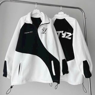 Áo khoác hoodie nam nữ dày dặn phối màu 4TYZ from rộng cá tính