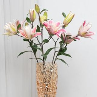 BÌNH CẮM HOA CHẤM BI 25CM DELI VÀNG DSHP2032- 3