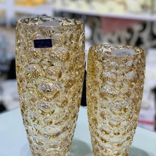 BÌNH CẮM HOA CHẤM BI 25CM DELI VÀNG DSHP2032-3