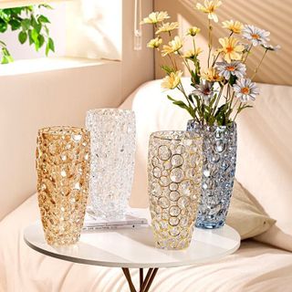 BÌNH CẮM HOA CHẤM BI 25CM DELI VÀNG DSHP2032- 3