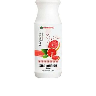 Siro Bưởi Đỏ (Có Tép) (Thùng 6 Chai x 1,3kg)