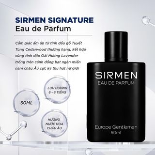 Nước hoa nam SIRMEN Signature Eau de Parfum Châu Âu Europe Gentlemen 50ml thơm tự nhiên sang trọng