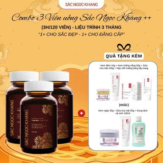 COMBO 03 Viên Uống Sắc Ngọc Khang ++ [Hộp 120 Viên] TẶNG 1 TRONG 2 QUÀ