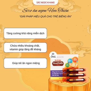 Siro Ăn Ngon Hoa Thiên Kids [Hộp 20 Ống x 10ml]