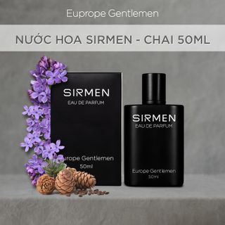 [Chai có hộp -  50ml] Nước hoa nam SIRMEN Eau de Parfum Châu Âu Europe Gentlemen cao cấp chai 50ml thơm tự nhiên sang trọng