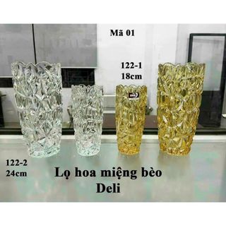 BÌNH CẮM HOA MIỆNG BÈO 24CM DELI VÀNG DSHP122-2HA (T12)