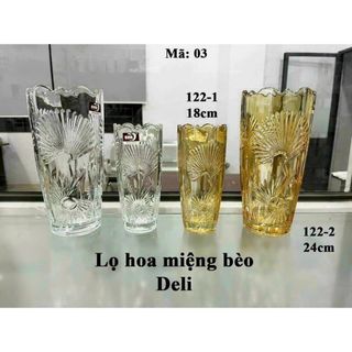 BÌNH CẮM HOA MIỆNG BÈO 24CM DELI VÀNG HP122 2HA