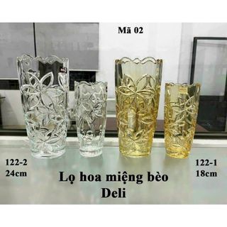 BÌNH CẮM HOA MIỆNG BÈO 24CM DELI VÀNG DSHP122-2HA (T12)