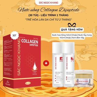 Nước Uống Collagen Dipeptide Sắc Ngọc Khang [Hộp 30 Túi] TẶNG 1 TRONG 3 QUÀ