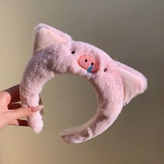 Bờm tóc bó tóc sang trọng màu hồng đáng yêu heo con
