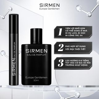 [Combo 2 hộp - 4 chai] Nước hoa nam SIRMEN Eau de Parfum Châu Âu Europe Gentlemen cao cấp hộp 2 chai 10ml thơm tự nhiên sang trọng