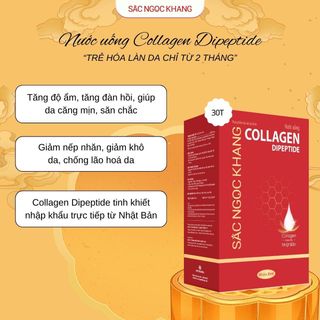 COMBO 03 Nước Uống Collagen Dipeptide Sắc Ngọc Khang [Hộp 30 Túi] TẶNG 1 TRONG 2 QUÀ