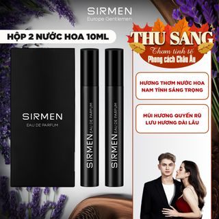 [Hộp 2 chai] Nước hoa nam SIRMEN Signature Eau de Parfum Châu Âu Europe Gentlemen hộp 2 chai 10ml thơm tự nhiên sang trọng