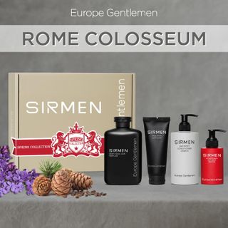 [Spring Collection 2024 - MUA 1 TẶNG 1] Giftbox combo 4 - Rome Colosseum - Sữa tắm nam 4 in 1- Dầu gội xả dưỡng nam - Dung dịch vệ sinh nam và sữa rửa mặt nam SIRMEN Europe Gentlemen chiết xuất tự nhiên công nghệ EU-Nano đậm đặc| TẶNG 1 NƯỚC HOA 10ML