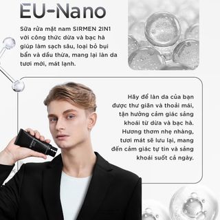 Combo PORTO EUROPE Xịt thơm miệng Mint Cool Spray 10ml & Sữa rửa mặt nam 2 in 1 nguyên liệu châu Âu SIRMEN Europe Gentlemen 100g chiết xuất tự nhiên công nghệ EU-Nano
