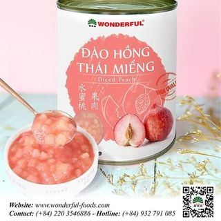 Đào Hồng Thái Miếng 850gr (Thùng 12 Lon)