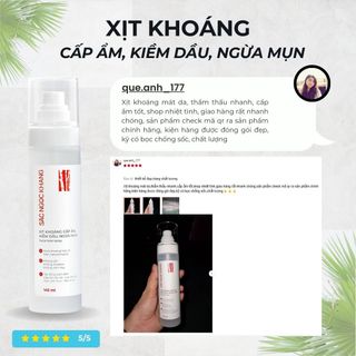 Xịt Khoáng Cấp Ẩm, Kiềm Dầu, Ngừa Mụn