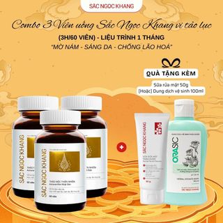 COMBO 03 Viên Uống Sắc Ngọc Khang Vi Tảo Lục [60 (Liệu trình 1 tháng) TẶNG 1 TRONG 2 QUÀ
