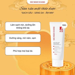 Sữa Rửa Mặt Thảo Dược Sắc Ngọc Khang [Tuýp 100g]