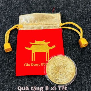 Sỉ Xu Tứ Linh Mạ Vàng Tặng Kèm Túi Gấm Đỏ