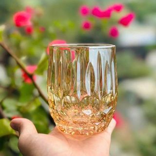 Bộ 6 cốc thủy tinh vàng bầu cao cấp (THÙNG 8B)