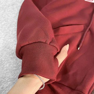Áo khoác nữ chất nỉ dệt xuất khẩu, áo lửng có nón 2 lớp rộng GEE SAS