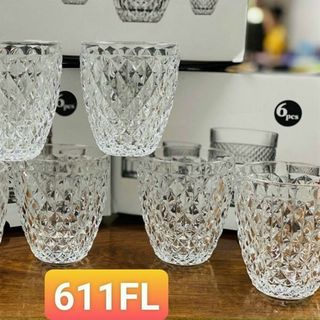 Bộ 6 Cốc Thủy Tinh Trắng 611FL (THÙNG 8B)