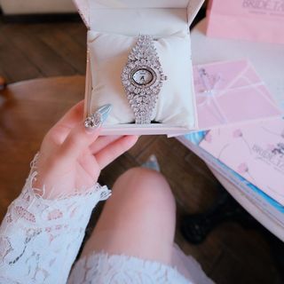 MÓN QUÀ 20/10 ĐỒNG HỒ NỮ CHÍNH HÃNG BRIDETALK VƯƠNG MIỆN ĐÍNH PHA LÊ FULLBOX