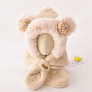 Mũ lông kèm khăn giữ ấm cho bé