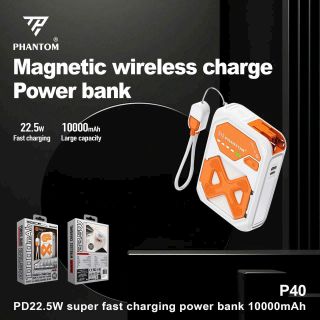 Sạc dự phòng phantom P40, 10000mah