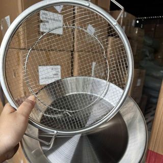 Đĩa inox kèm lưới lọc dầu size 24cm