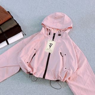 Áo Khoác Dù Nhăn 2 Lớp Trơn Nẹp Che Dây Kéo - Form Cánh Thể Thao