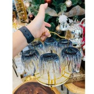 Bộ 6 Cốc Thủy Tinh 77209 Vàng/Xanh (THÙNG 8B)