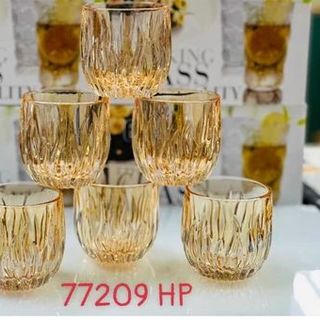 Bộ 6 Cốc Thủy Tinh 77209 Vàng/Xanh (THÙNG 8B)