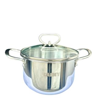 NỒI INOX 3 ĐÁY RAINY NẮP KÍNH 16-30CM