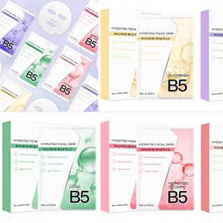 Hộp 10 Miếng Mặt Nạ B5 Hydrating Faceial Mask (5 Màu)