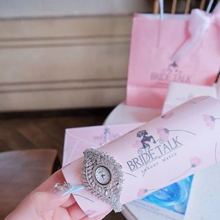 MÓN QUÀ 20/10 ĐỒNG HỒ NỮ CHÍNH HÃNG BRIDE TALK ĐÍNH PHA LÊ CHIẾC LÁ FULLBOX