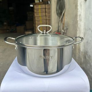 NỒI INOX 3 ĐÁY RAINY NẮP KÍNH 16-30CM