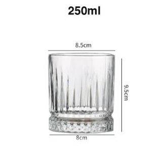 Bộ 6 cốc thủy tinh sọc đáy kim cương (THÙNG 8B)