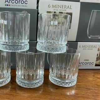 Bộ 6 cốc thủy tinh sọc đáy kim cương (THÙNG 8B)