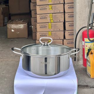 NỒI INOX 3 ĐÁY RAINY NẮP KÍNH 16-30CM