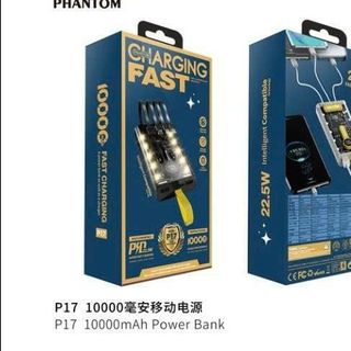 Sạc dự phòng phantom P17, 10000mah