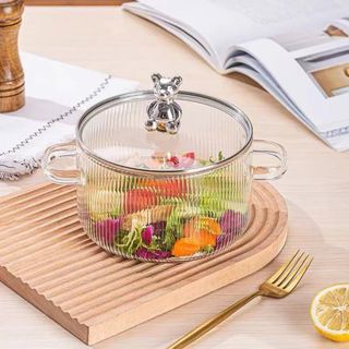NỒI THỦY TINH CHỊU NHIỆT NẮP GẤU 1,7L