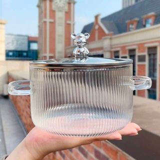 NỒI THỦY TINH CHỊU NHIỆT NẮP GẤU 1,7L