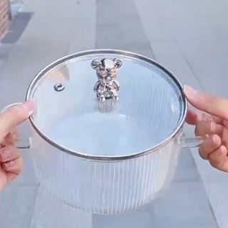 NỒI THỦY TINH CHỊU NHIỆT NẮP GẤU 1,7L